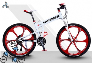 Велосипед HUMMER White Red складной Велосипед HUMMER White Red складной